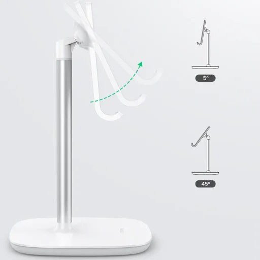  Ugreen - Asztali tartó (80194) - Állítható kar (71 mm) telefonokhoz és tabletekhez, maximum 8" - Fekete - 6