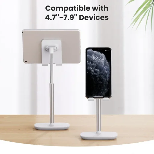  Ugreen - Asztali tartó (80194) - Állítható kar (71 mm) telefonokhoz és tabletekhez, maximum 8" - Fekete - 7