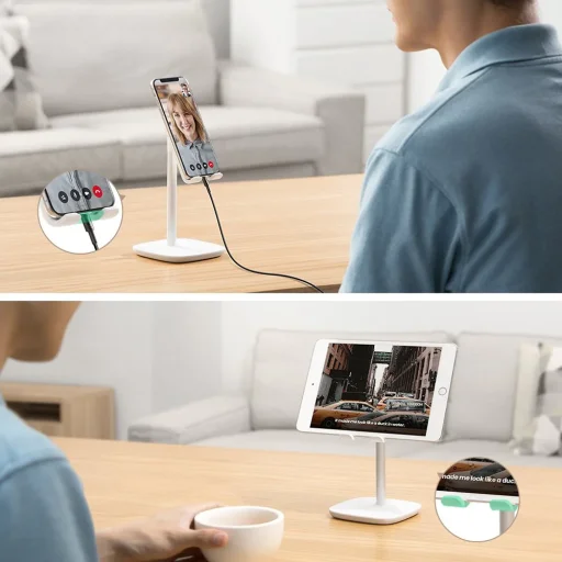  Ugreen - Asztali tartó (80194) - Állítható kar (71 mm) telefonokhoz és tabletekhez, maximum 8" - Fekete - 4