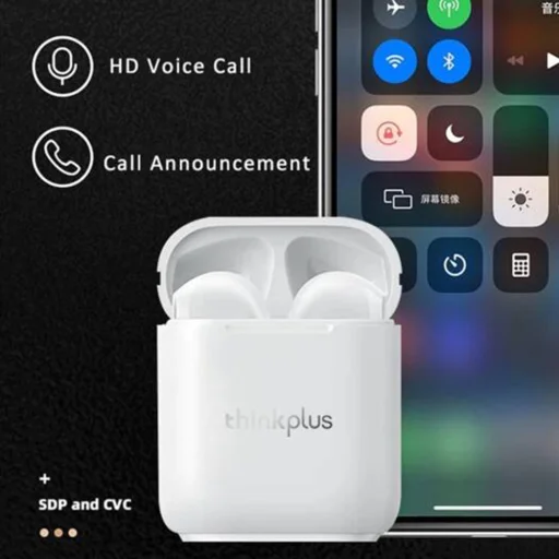  Lenovo - Wireless Earbuds ThinkPlus LivePods (LP2) - Bluetooth 5.1, zajszűrő, vízálló - Fehér - 4