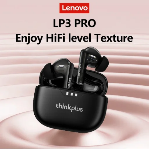  Lenovo - Vezeték nélküli fülhallgató (LP3 Pro) - Bluetooth 5.0, zajszűrés, teljesítmény kijelző - fehér - 2