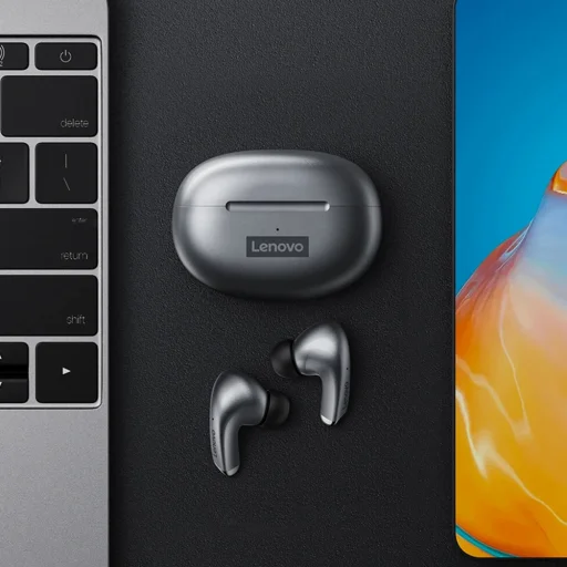  Lenovo - Vezeték nélküli fülhallgató ThinkPlus (LP5) - Tényleges vezeték nélküli sztereó, Bluetooth V5.2, zajcsökkentés - Fehér - 2