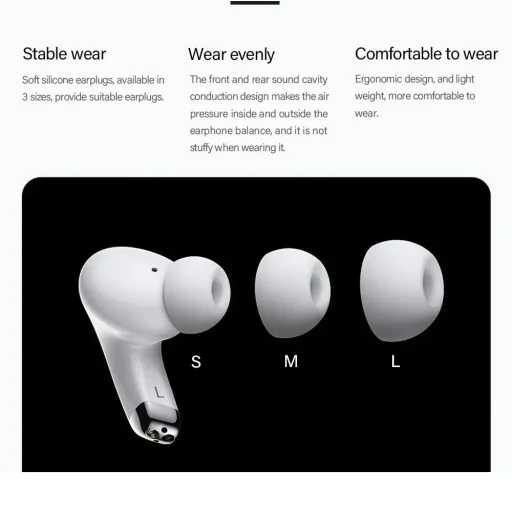  Lenovo - Vezeték nélküli fülhallgató ThinkPlus (LP5) - Tényleges vezeték nélküli sztereó, Bluetooth V5.2, zajcsökkentés - Fehér - 4