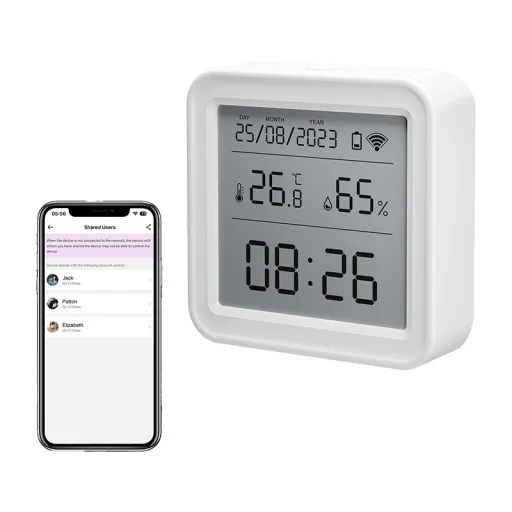 Gosund ST17 Zigbee intelligens hőmérséklet- és páratartalom-érzékelő (LCD, Tuya) - 7