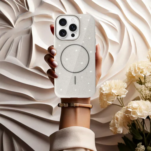 Magsafe Slim Shiny iPhone 16 Pro Max tok ezüst - 5