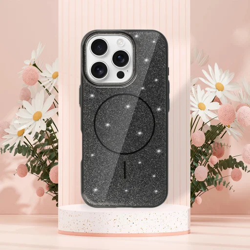 Magsafe Slim Shiny tok iPhone 16 Pro Max fekete - 6