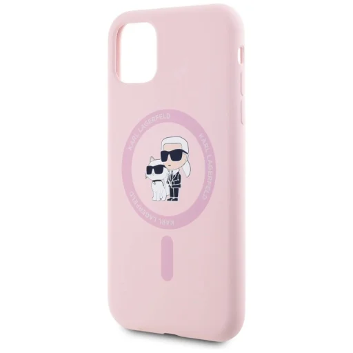Karl Lagerfeld Szilikon Karl&Choupette MagSafe iPhone 11 Tok - Rózsaszín - 6