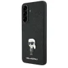 Karl Lagerfeld Fixált Csillámos Ikonik Logó Fém Kitűzős Tok Samsung Galaxy A56 - Fekete - 9