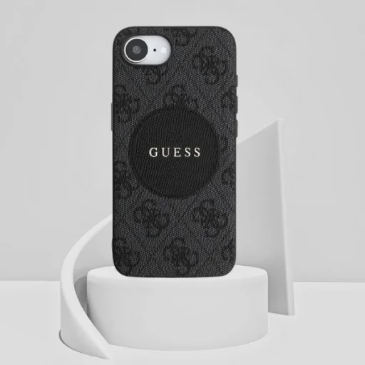  iPhone 16e Fekete Guess 4G Kör Klasszikus Logó MagSafe tok - 11
