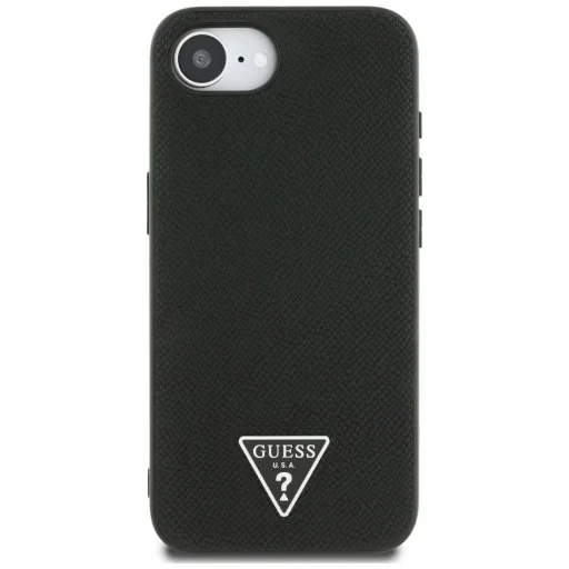  iPhone 16e Fekete Guess Grained Triangle MagSafe tok - 3