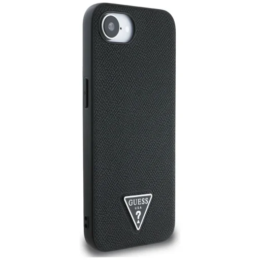  iPhone 16e Fekete Guess Grained Triangle MagSafe tok - 4