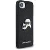  iPhone 16 Fekete Karl Lagerfeld Fixed Glitter Karl&Choupette Heads Metal Pin tok thumbnail