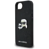  iPhone 16 Fekete Karl Lagerfeld Fixed Glitter Karl&Choupette Heads Metal Pin tok thumbnail