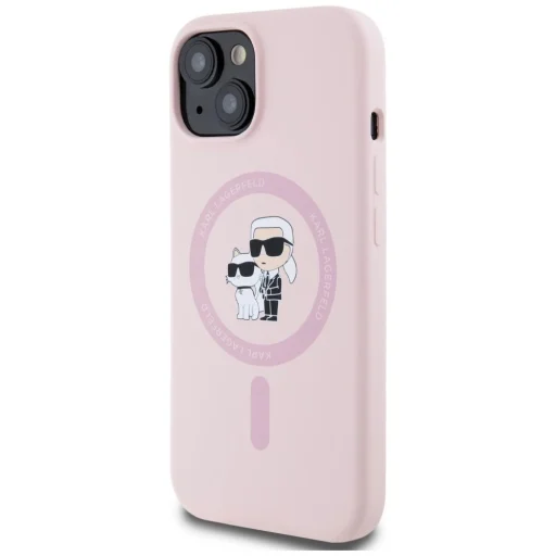  iPhone 15 Plus Pink Karl Lagerfeld Szilikon Karl&Choupette MagSafe tok - 2