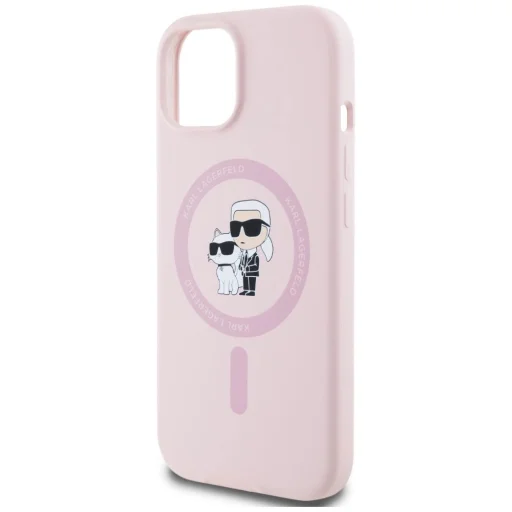  iPhone 15 Plus Pink Karl Lagerfeld Szilikon Karl&Choupette MagSafe tok - 6