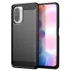  Techsuit - Szénszálas Szilikon - Xiaomi Mi 11i / Poco F3 - Fekete tok thumbnail