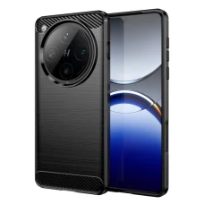  Techsuit - Karbonszálas Szilikon - Oppo Find X8 Pro - Fekete tok