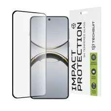  Techsuit - 111D Teljes Fedés / Teljes Ragasztású Üveg / 3D Ívelt Képernyő - Oppo Find X8 Pro - Fekete üvegfólia