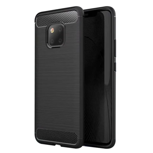 Techsuit - Szénszálas szilikon tok - Huawei Mate 20 Pro - Fekete - 1