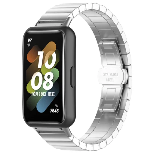  Techsuit - Watchband QuickFit 26mm (W012) - Garmin Fenix 3/3 HR/5X/5X Plus/6X/6X Pro/7X/7X Pro Solar - Ezüst - 1