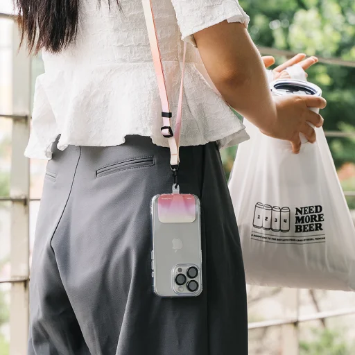  Ringke - Holder Link Snap Hook Lanyard Szíj - Keresztpántos Nyakpánt Telefon Tokokhoz - Aloha Naplemente - 6