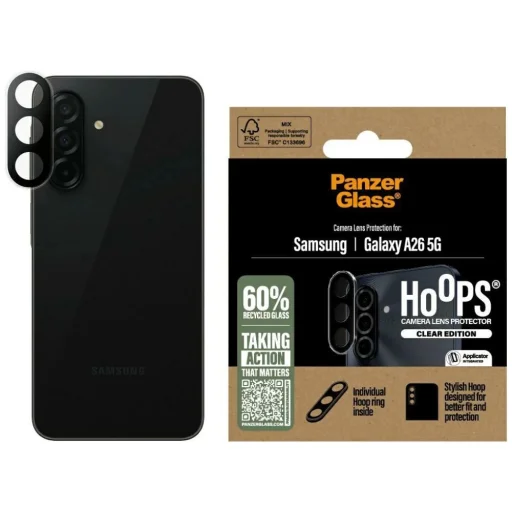 PanzerGlass Hoops objektívvédő edzett üveg Samsung Galaxy A26 5G - Átlátszó üvegfólia - 1