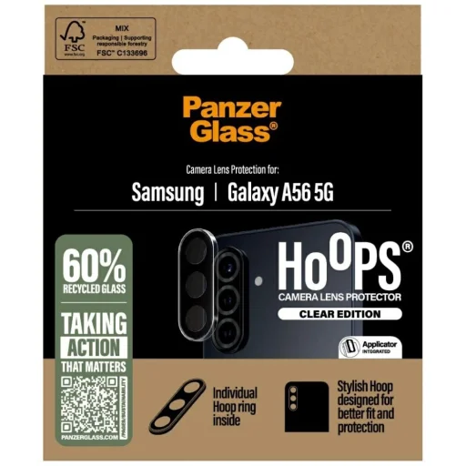 PanzerGlass Hoops Lencsevédő Edzett üveg Samsung Galaxy A56 5G - Átlátszó üvegfólia - 4