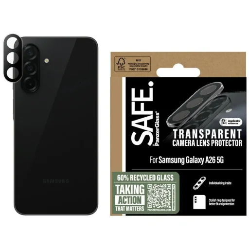 SAFE by PanzerGlass kameravédő gyűrű Samsung Galaxy A26 5G számára - Átlátszó - 1
