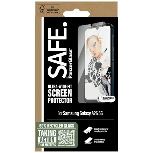 SAFE by PanzerGlass Ultra-Wide Fit Üvegfólia a Samsung Galaxy A26 5G-hez - Átlátszó - 4