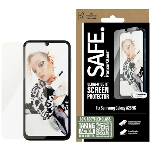SAFE by PanzerGlass Ultra-Wide Fit Üvegfólia a Samsung Galaxy A26 5G-hez - Átlátszó - 1