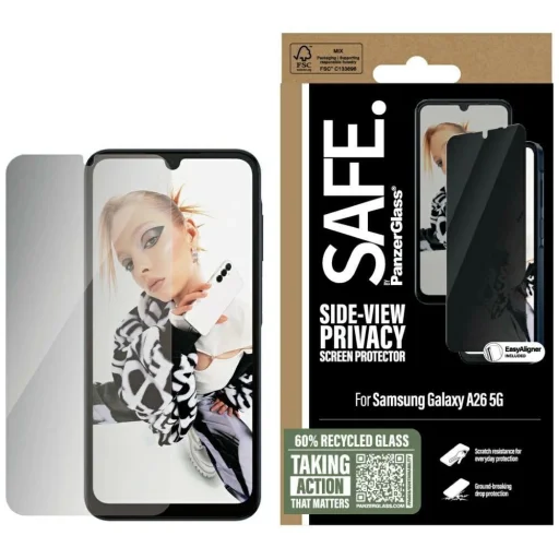 SAFE by PanzerGlass Ultra-Wide Fit Privacy üvegfólia Samsung Galaxy A26 5G - Átlátszó - 1