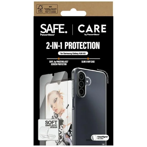 CARE by PanzerGlass Fashion 2in1 tok+üvegfólia Samsung Galaxy A26 5G-hez - átlátszó - 4
