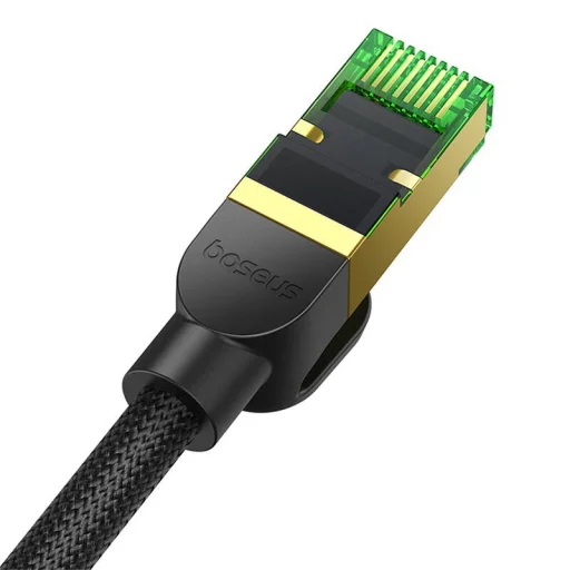 Baseus fonott hálózati kábel Cat.8, Ethernet RJ45, 40 Gbps, 3m (fekete) - 7