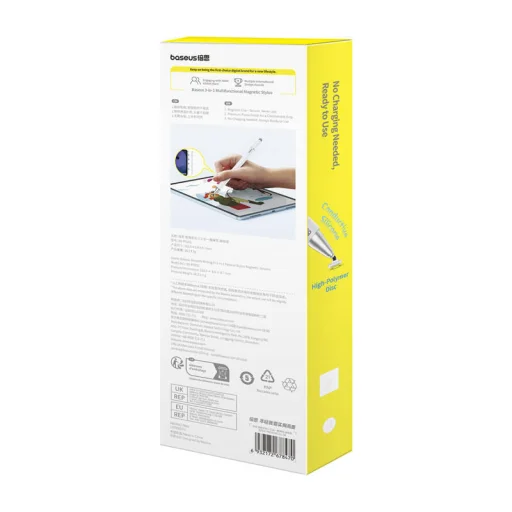 Mágneses Stylus Baseus Smooth Writing III 3 az 1-ben (fehér) - 8