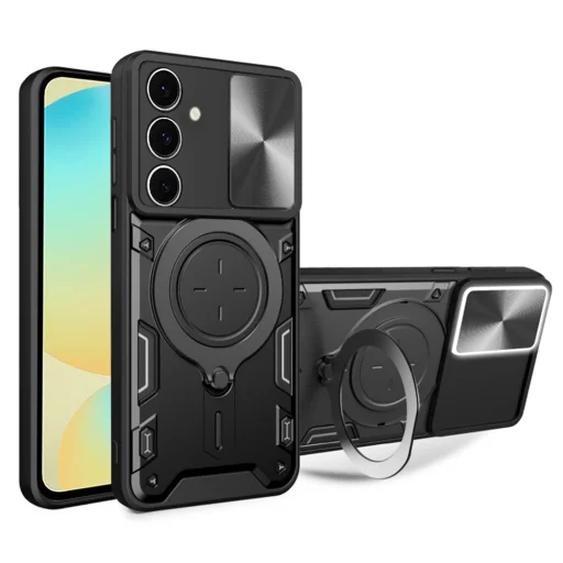  Techsuit - CamGuard Pro - Samsung Galaxy S24 FE - Fekete tok - 1