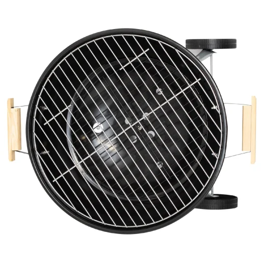 Home GR02 fedeles gömbgrill, faszén, faszénbrikett, zománcozott acél tűztér, krómozott acél rostély, korrózióálló, rozsdamentes hamugyűjtő tálca - 3