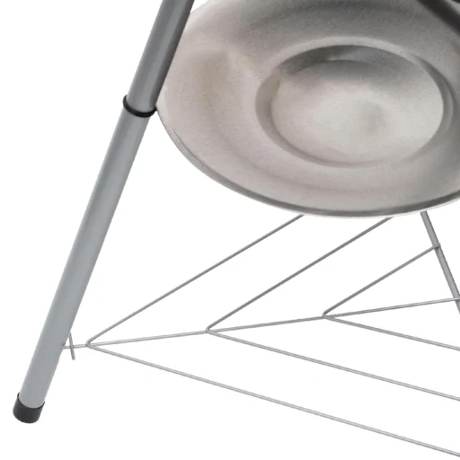 Home GR02 fedeles gömbgrill, faszén, faszénbrikett, zománcozott acél tűztér, krómozott acél rostély, korrózióálló, rozsdamentes hamugyűjtő tálca - 4