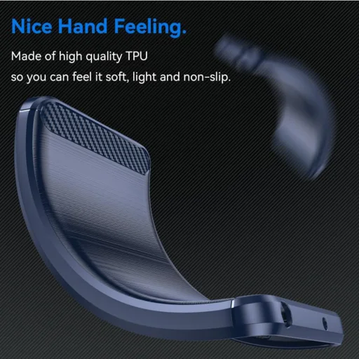  Techsuit - Karbonszilikon - Oppo Reno12 F 4G / Reno12 F 5G / Reno12 FS - Kék tok - 3