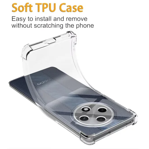  Techsuit - Ütésálló átlátszó szilikon tok - Oppo Reno12 F 4G / Reno12 F 5G / Reno12 FS - Átlátszó - 4