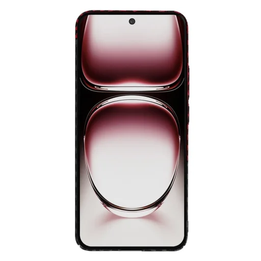  Techsuit - Karbonit Szálhéj - Oppo Reno12 Pro - Vörös Vortex tok - 2