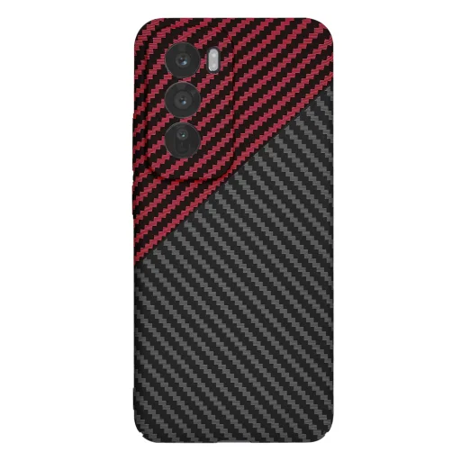  Techsuit - Karbonit Szálhéj - Oppo Reno12 Pro - Vörös Vortex tok - 3