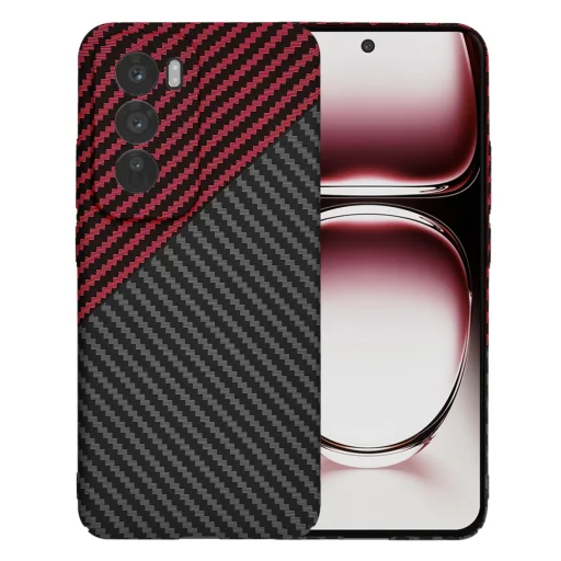  Techsuit - Karbonit Szálhéj - Oppo Reno12 Pro - Vörös Vortex tok - 1