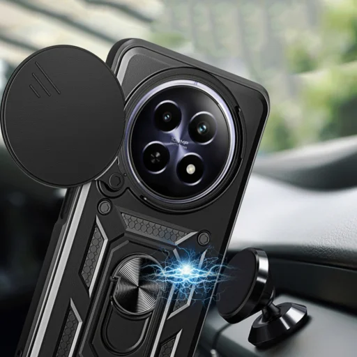  Techsuit - CamShield Sorozat - Oppo Reno12 F 4G / Reno12 F 5G / Reno12 FS - Fekete tok - 3