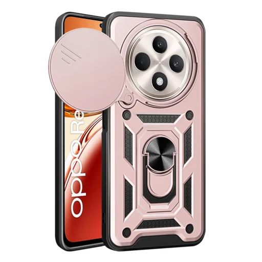  Techsuit - CamShield Sorozat - Oppo Reno12 F 4G / Reno12 F 5G / Reno12 FS - Rózsaarany tok - 1