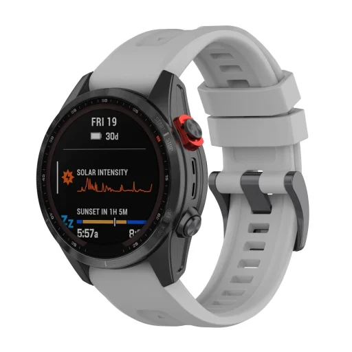 Szilikon szíj GARMIN FENIX 3 / 3HR / 5X / 6X / 6X Pro / 7X / 7X Pro szürke - 4
