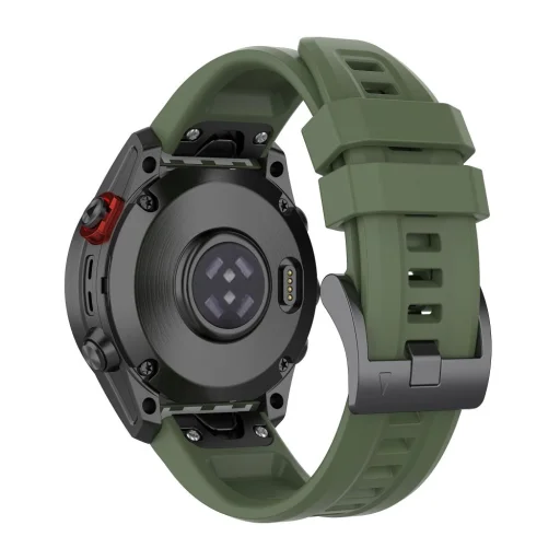 Szilikon szíj Garmin Fenix 3/3HR/5X/6X/6X Pro/7X/7X Pro sötétzöld - 5