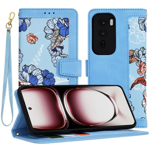  Techsuit - FlipCraft - Oppo Reno12 Pro - Vibráló Kék tok - 1