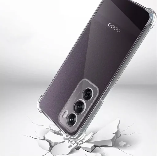  Techsuit - Ütésálló Átlátszó Szilikon - Oppo Reno12 - Átlátszó tok - 2