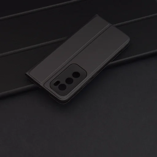  Techsuit - Magskin Könyv - Oppo Reno12 - Fekete tok - 2