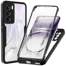  Techsuit - ColorVerse 360 ​​Sorozat + Képernyővédő - Oppo Reno12 Pro - Fekete tok